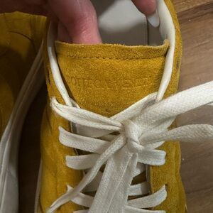 Bottega Veneta Mustard Suede Sneakers